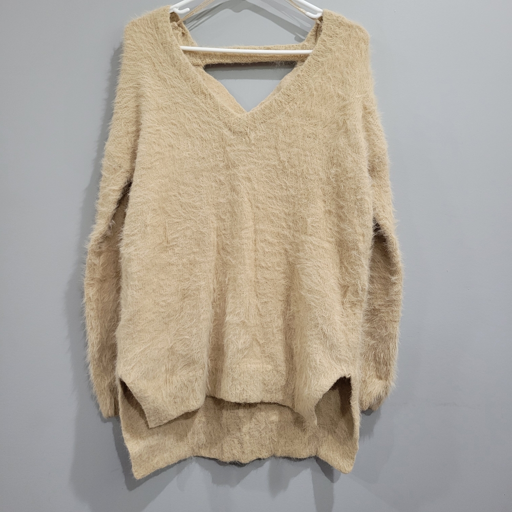 Jessica Simpson Cross Back Sweater Fuzzy Tunic